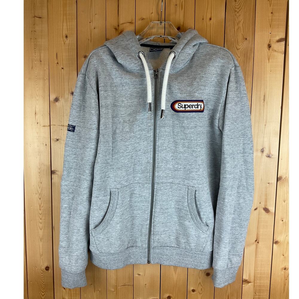 Superdry Vintage Core Logo Full-Zip Hoodie/Jacket, Gray - Size S